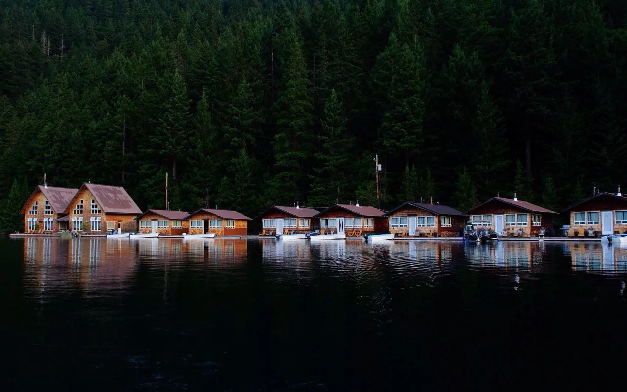 Panoramic view at Ross Lake Resort