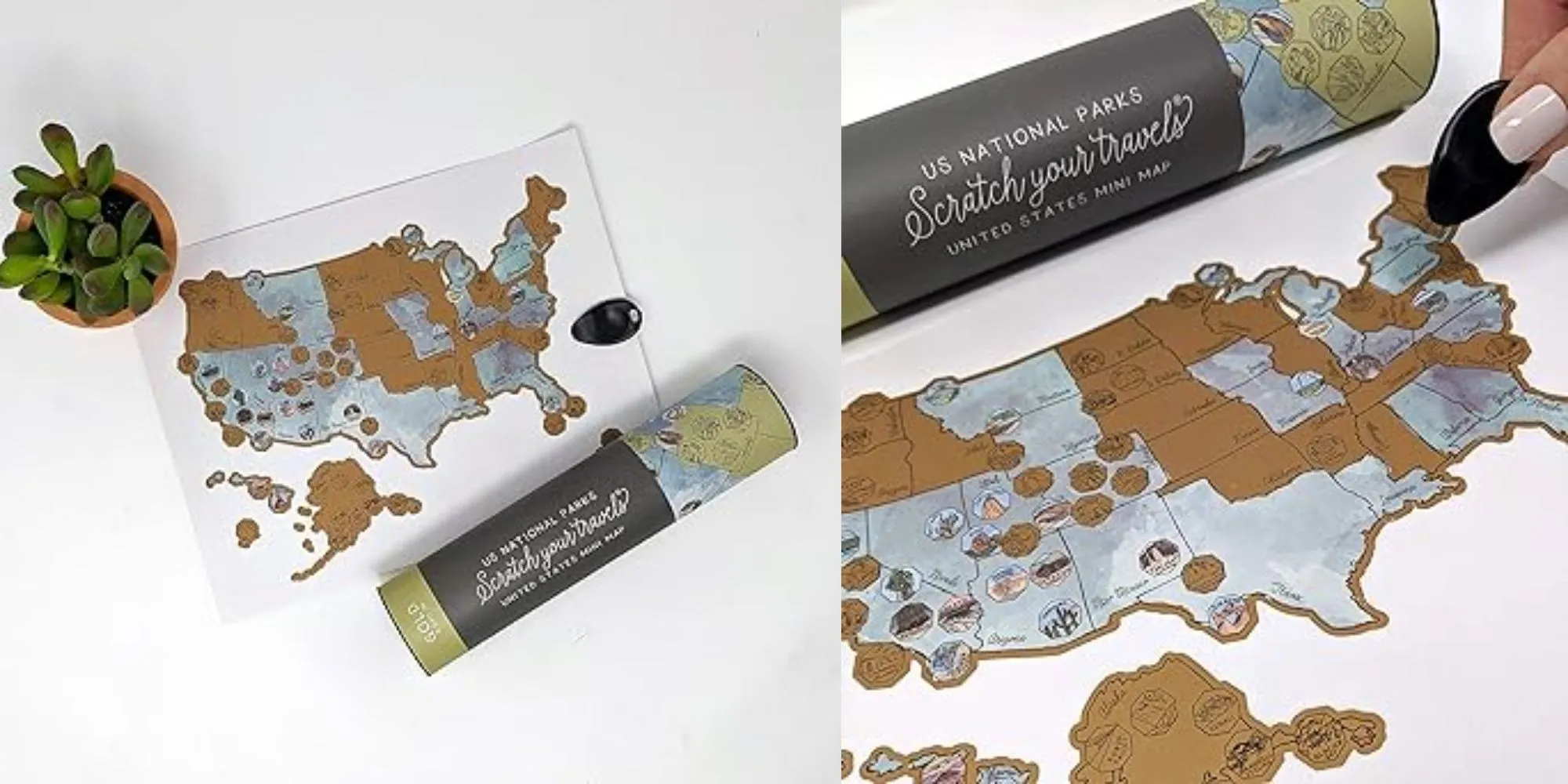 us national park scratch off poster