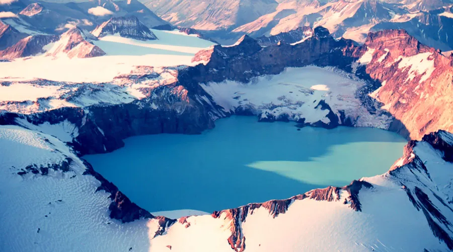 Katmai National Park and Preserve in Alaska is known for its stunning volcanoes