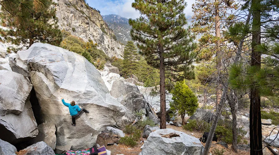 Most climbs require a day's hike to reach