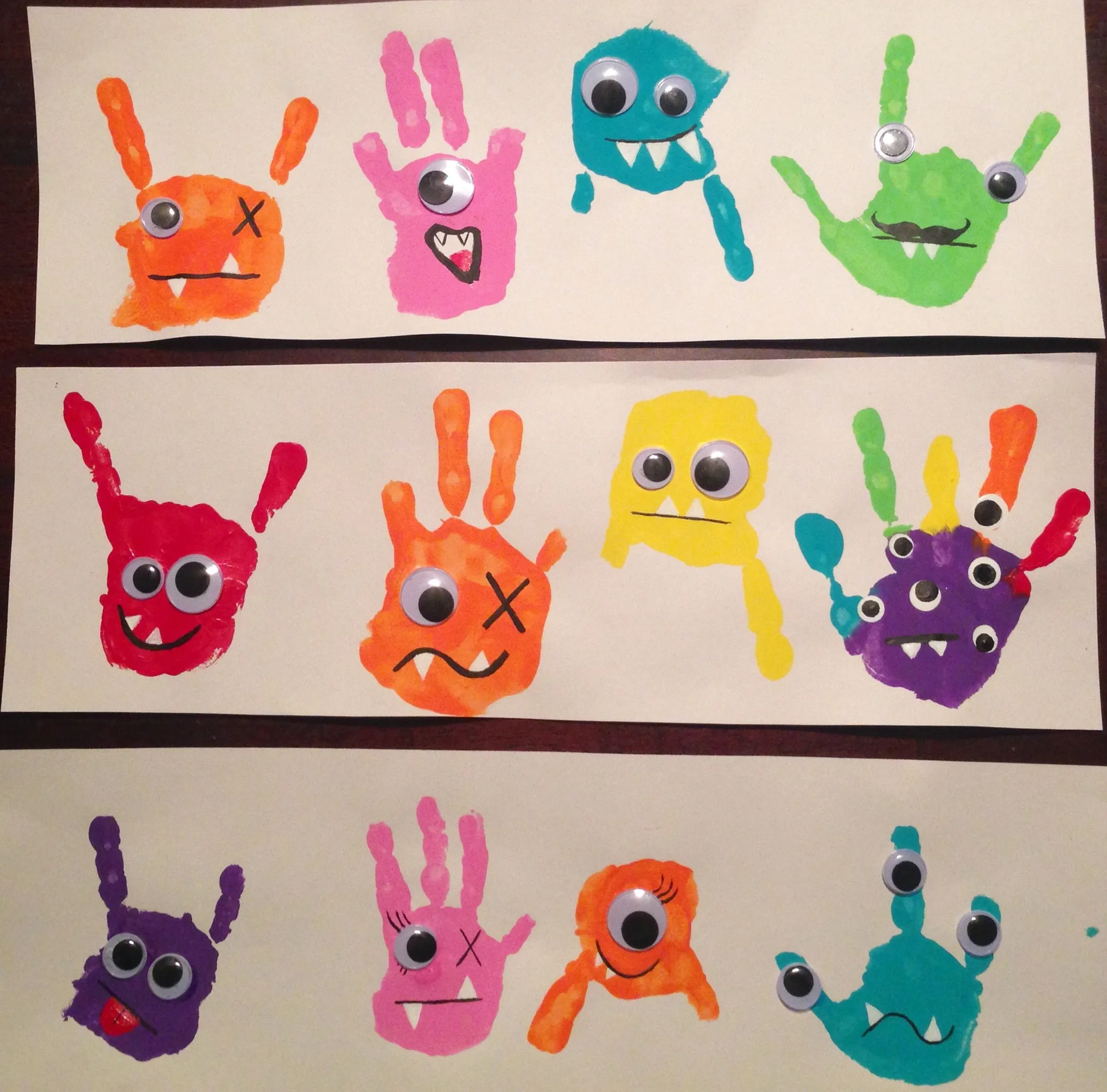 Halloween Activities For Kids Monster handprints