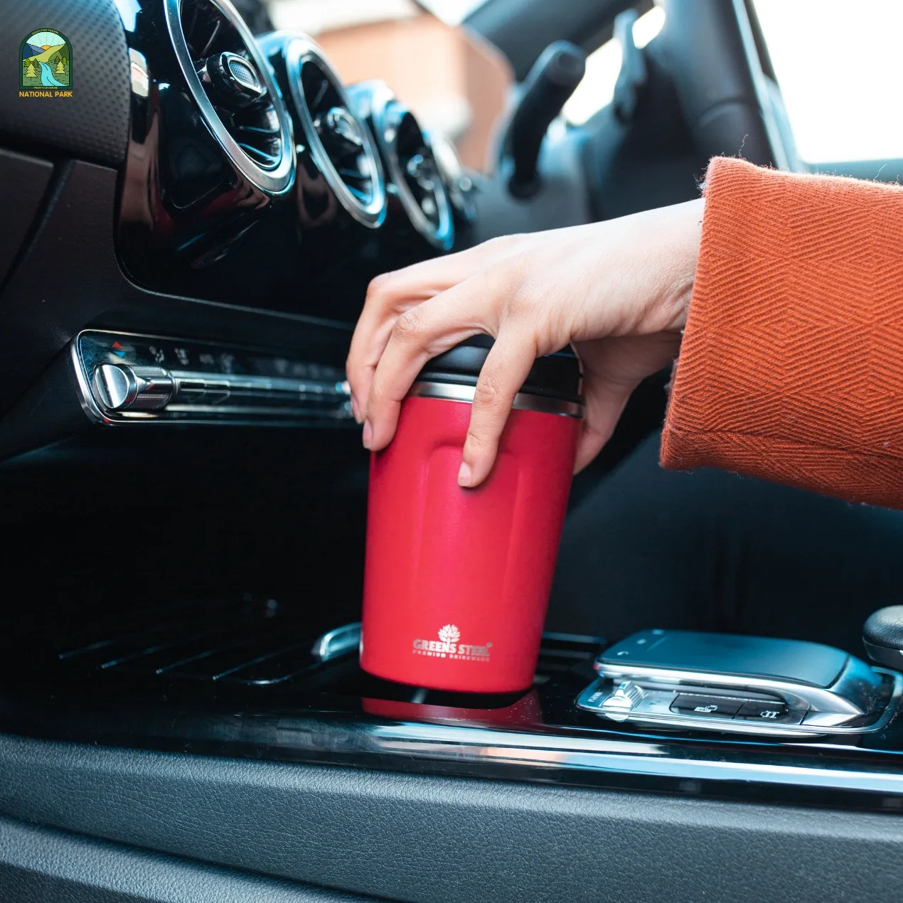stainless steel mug with lid