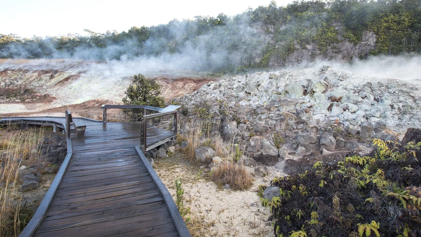 Sulphur Banks Trail to Temporarily Close for Repairs in Hawaii Volcanoes National Park The new and improved boardwalk will allow visitors to continue enjoying the beauty and unique features of Haʻakulamanu safely