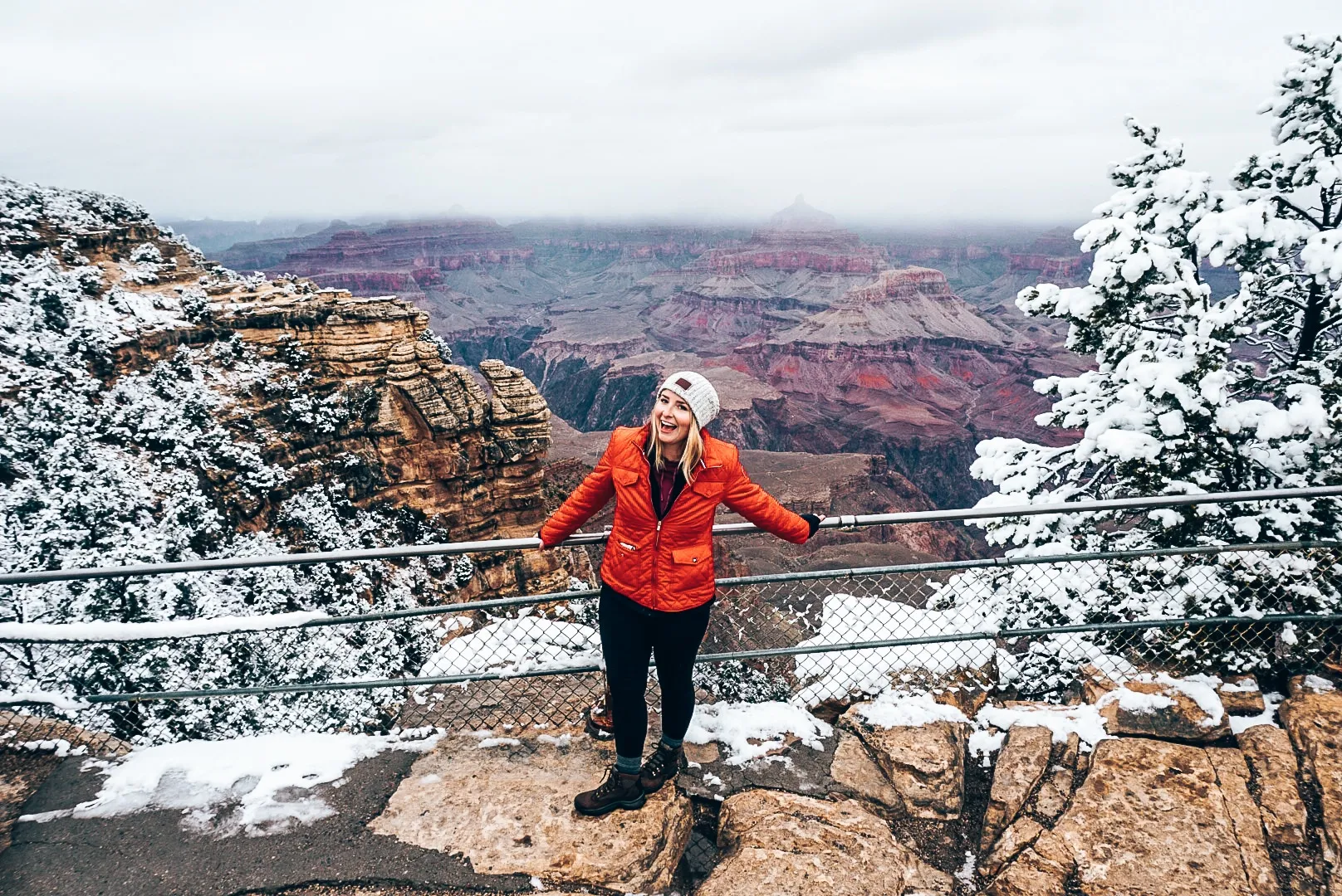 The North Rim of Grand Canyon National Park The North Rim can be quite chilly in October and November, with temperatures often dropping below freezing at night.