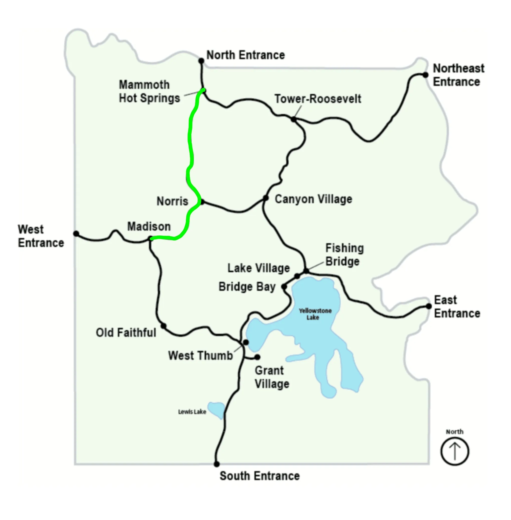 yellowstone national park roads