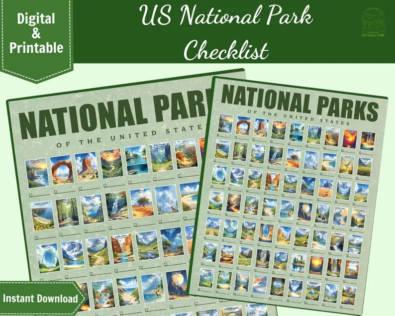US National Parks Travel Checklist