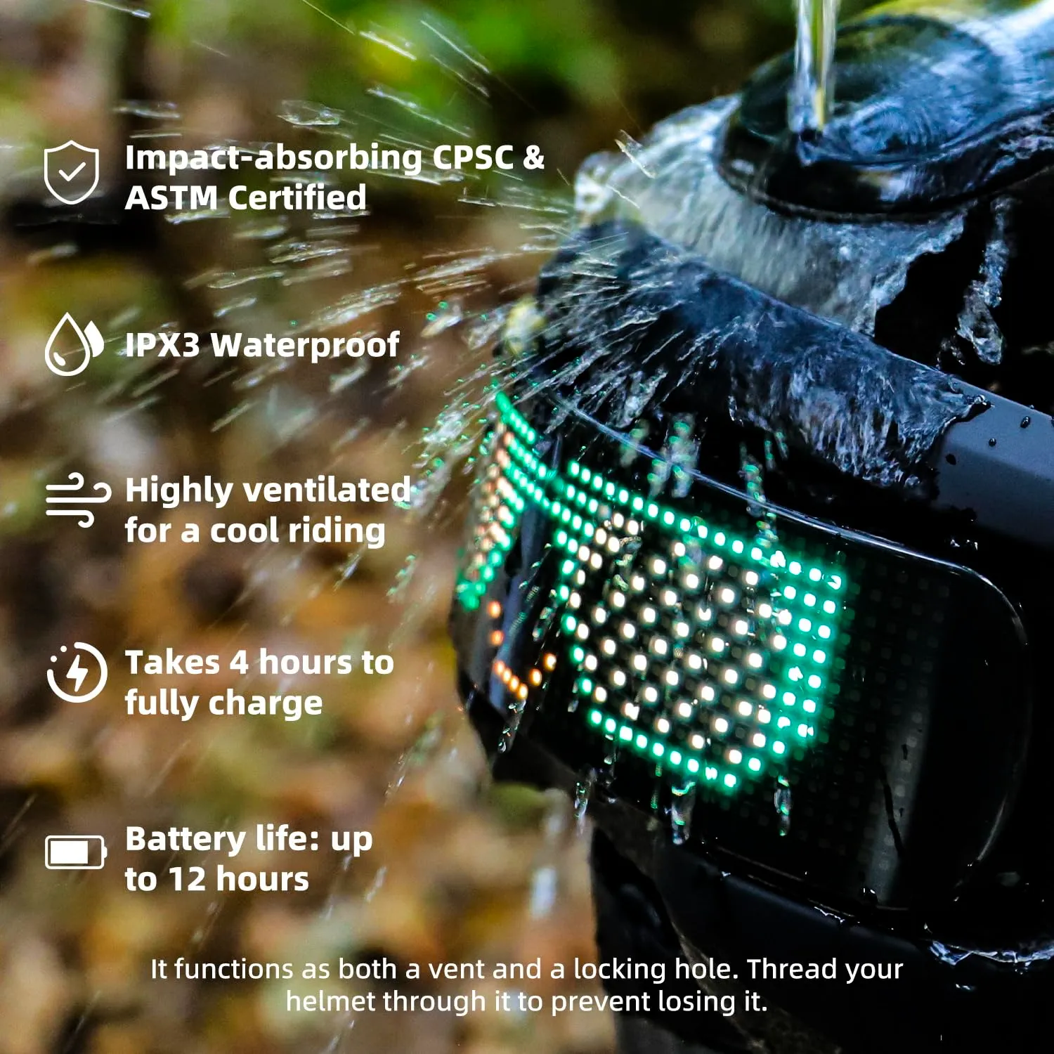 Ompusos LED Smart Adult Bike Helmet