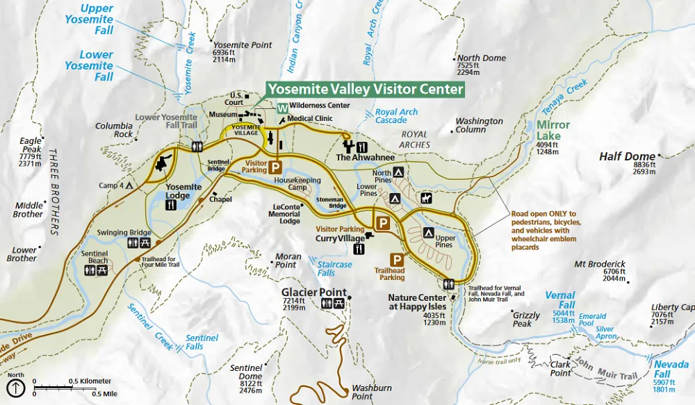 yosemite national park hiking