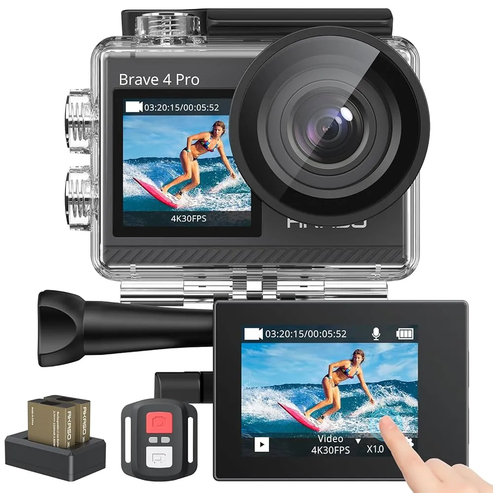 AKASO Brave 4 Pro Underwater Camera Bundle