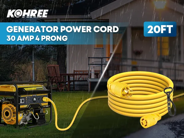 Kohree 30 Amp Generator Extension Cord
