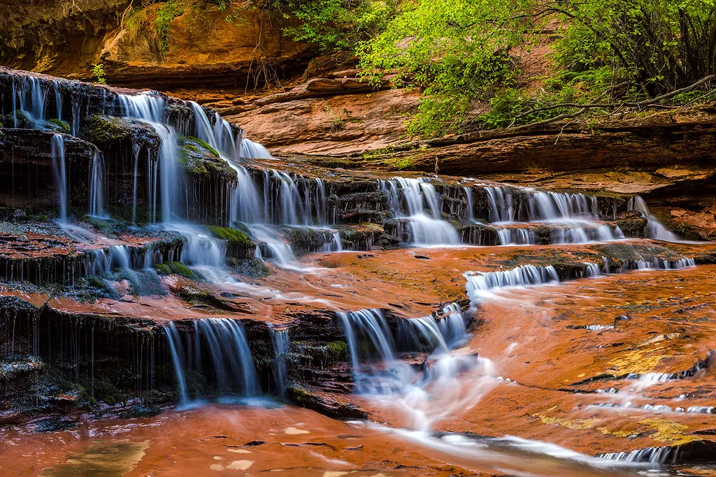 zion national park waterfall