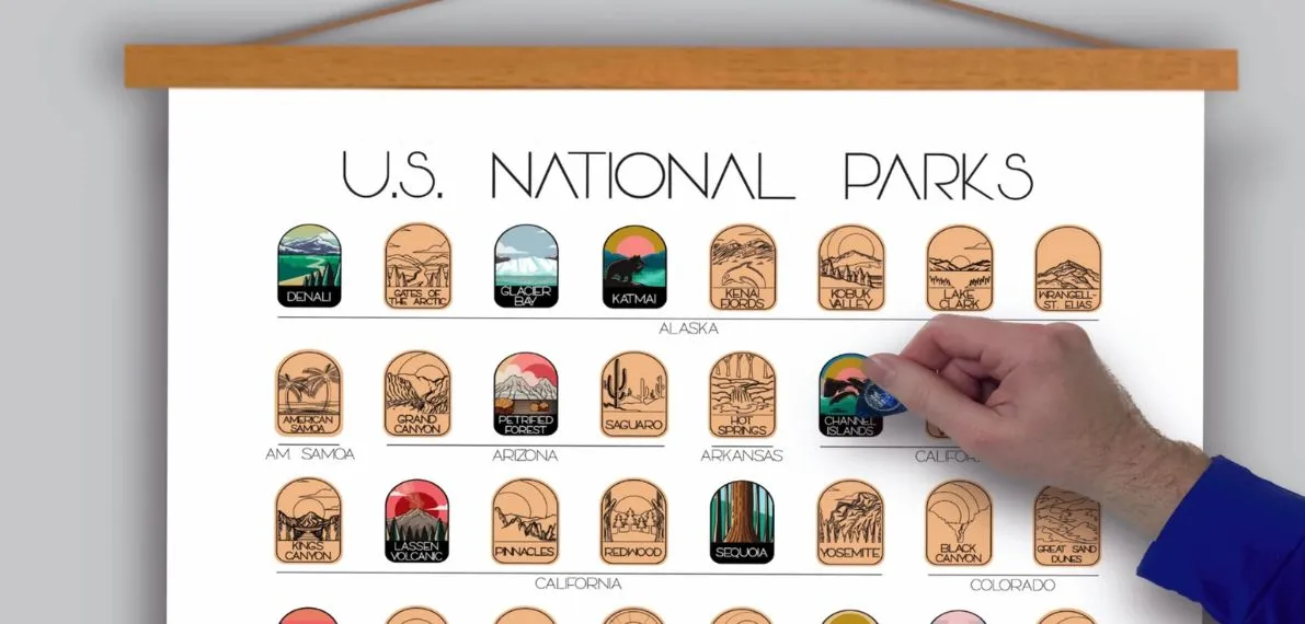 post-7 Best US National Parks Scratch Off Poster